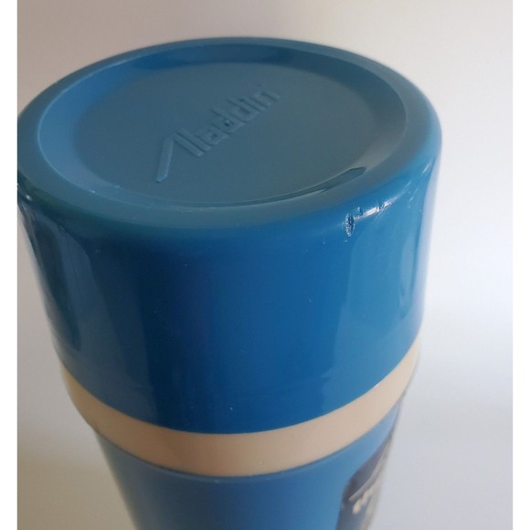 1984 Aladdin Thermo Bottle Cold Drink Beverage 1 pt Blue Thermos Ice Coffee/ Tea - Picture 5 of 8